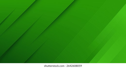 Abstract green sporty background template vector with shiny lines and lights. Green background with strong pattern design.Eps10 vector