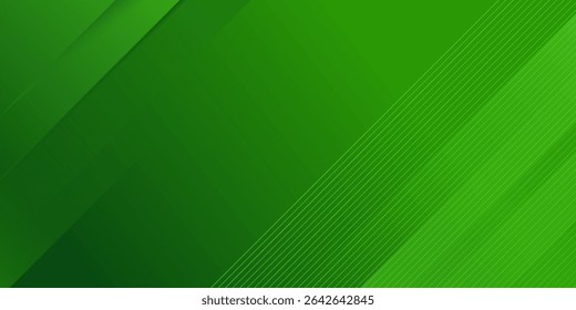 Abstract green sporty background template vector with shiny lines and lights. Green background with strong pattern design.Eps10 vector