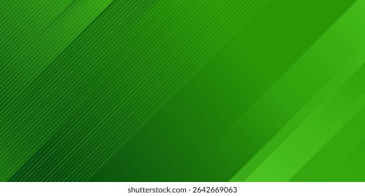 Abstract green sporty background template vector with shiny lines and lights. Green background with strong pattern design.Eps10 vector