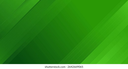 Abstract green sporty background template vector with shiny lines and lights. Green background with strong pattern design.Eps10 vector