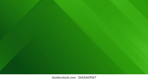 Abstract green sporty background template vector with shiny lines and lights. Green background with strong pattern design.Eps10 vector