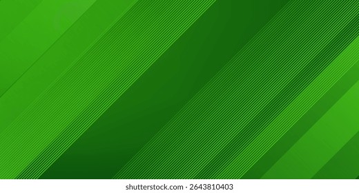 Abstract green sporty background template vector with shiny lines and lights. Green background with strong pattern design.Eps10 vector