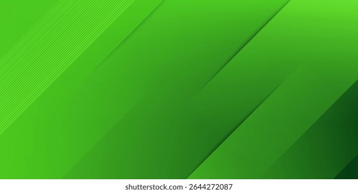 Abstract green sporty background template vector with shiny lines and lights. Green background with strong pattern design.Eps10 vector