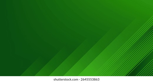 Vetor de modelo de fundo esportivo verde abstrato com linhas e luzes brilhantes. Fundo verde com forte padrão design.Eps10 vetor