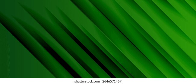 Vetor de modelo de fundo esportivo verde abstrato com linhas e luzes brilhantes. Fundo verde com forte padrão design.Eps10 vetor