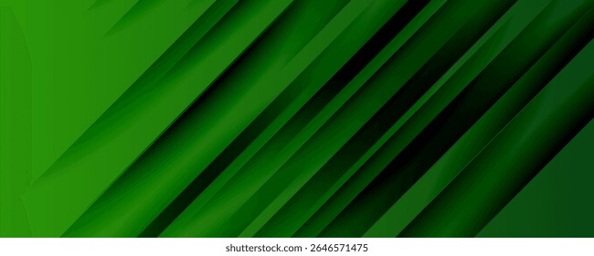 Vetor de modelo de fundo esportivo verde abstrato com linhas e luzes brilhantes. Fundo verde com forte padrão design.Eps10 vetor