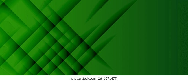 Abstract green sporty background template vector with shiny lines and lights. Green background with strong pattern design.Eps10 vector