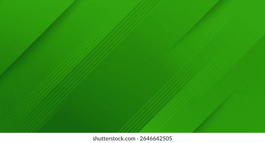 Vetor de modelo de fundo esportivo verde abstrato com linhas e luzes brilhantes. Fundo verde com forte padrão design.Eps10 vetor