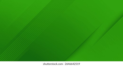 Vetor de modelo de fundo esportivo verde abstrato com linhas e luzes brilhantes. Fundo verde com forte padrão design.Eps10 vetor