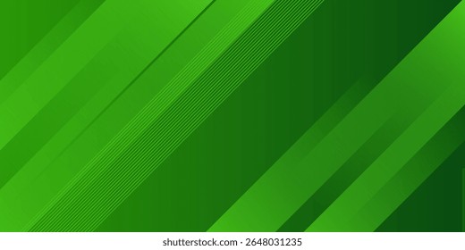 Vetor de modelo de fundo esportivo verde abstrato com linhas e luzes brilhantes. Fundo verde com forte padrão design.Eps10 vetor