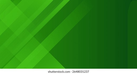 Vetor de modelo de fundo esportivo verde abstrato com linhas e luzes brilhantes. Fundo verde com forte padrão design.Eps10 vetor