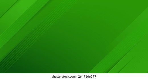 Vetor de modelo de fundo esportivo verde abstrato com linhas e luzes brilhantes. Fundo verde com forte padrão design.Eps10 vetor