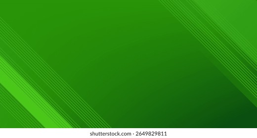 Abstract green sporty background template vector with shiny lines and lights. Green background with strong pattern design.Eps10 vector