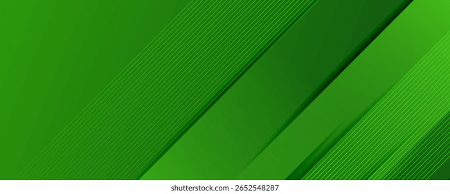 Abstract green sporty background template vector with shiny lines and lights. Green background with strong pattern design.Eps10 vector