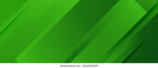 Vetor de modelo de fundo esportivo verde abstrato com linhas e luzes brilhantes. Fundo verde com forte padrão design.Eps10 vetor
