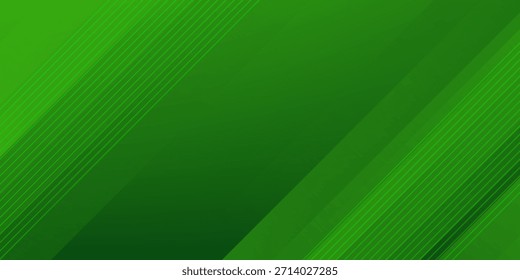 Vetor de modelo de fundo esportivo verde abstrato com linhas e luzes brilhantes. Fundo verde com forte padrão design.Eps10 vetor