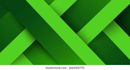 Plantilla de Vector de fondo deportivo verde Abstractas con líneas geométricas. Fondo verde con diseño de patrón moderno. Vector eps10