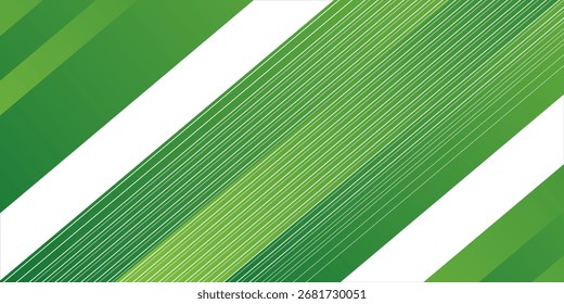 Plantilla de Vector de fondo deportivo verde Abstractas con líneas brillantes. Fondo verde con diseño de patrón fuerte. Ilustración vectorial