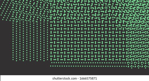 Diseño de puntos verde abstracto fondo de punto brillante Diseño de puntos Diseño geométrico para empresas Textura de puntos para banner en blanco Decoración creativa para diseño de folletos Efecto digital para impresión 