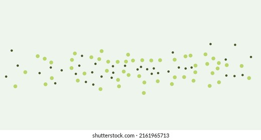 Abstract Green Spotted Pattern - Random Placed Spots, Texture with Copyspace, Generative Art, Vector Design on Light Background