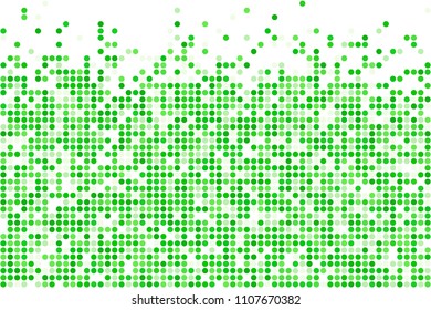 Abstract green spring summer mosaic - vector background from circles with copy space