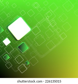 Abstract green sqares background. Vector illustration. Clip-art