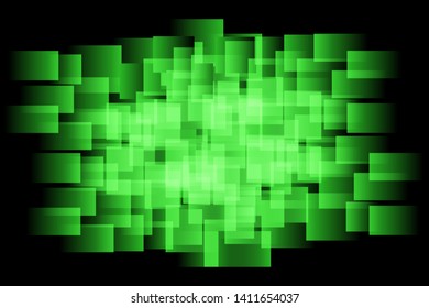 abstract green square background. Futuristic geometric shape. vector illustration design. 