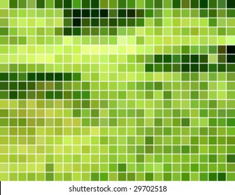 Abstract  green square block mosaic background, vector illustration