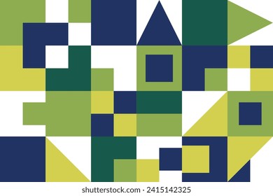 fondo geométrico cuadrado verde abstracto. fondo decorativo para fondo de pared, rellenos de patrones, superficie de página web, texturas superficiales.