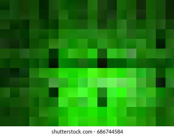 Abstract green square pixel mosaic background. Design for your business. Vector illustration eps 10.