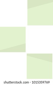 Abstract green squares designed to be used on the edge of a card / slide / page as a light accent.  Transparent background (white squares) in vector file.