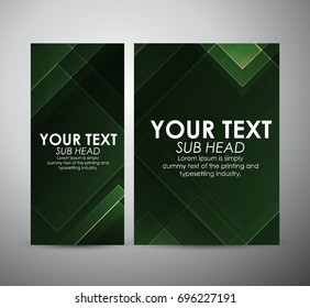Abstract green squares. Graphic resources design template. Vector illustration