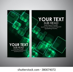 Abstract green squares. Graphics resources design template. Vector illustration
