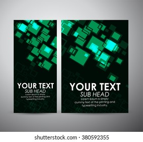 Abstract green squares. Graphics resources design template. Vector illustration