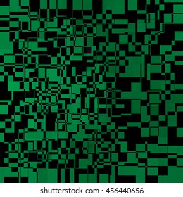 Abstract green squares vector background.