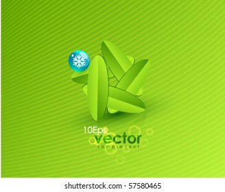 Abstract green star banner