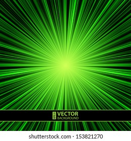 Abstract green striped burst background. RGB EPS 10 vector illustration