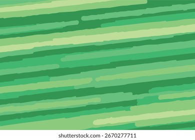 Fundo vetorial listrado verde abstrato com linhas de traçado de pincel horizontal, textura para a natureza, eco e projetos de design modernos.