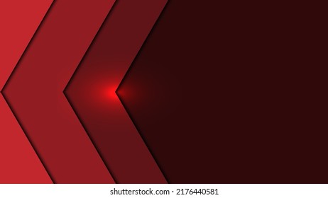 Resumen de rayas verdes solapadas capa con efecto de iluminación sobre el fondo rojo. Ilustración gráfica vectorial.