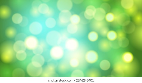 Resumen de fondo verde de verano con bokeh. Ilustración del vector