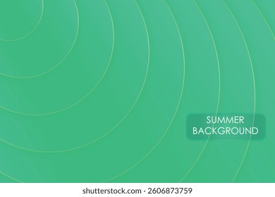 Abstract green summer background with geometric circles