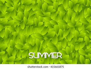 El verano verde abstracto deja textura. Fondo de diseño gráfico del vector