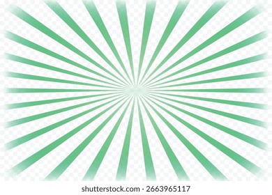 Abstract green sunburst background explosion sunbeam pop art rays geometric ray texture design wallpaper vector vintage retro poster