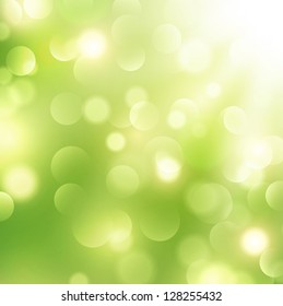 Abstract Green Sunny Good Mood Spring Background