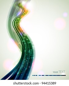 abstract  green  swift line