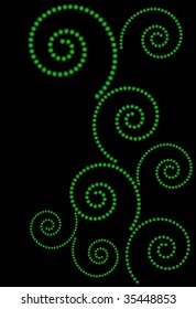 abstract green swirl