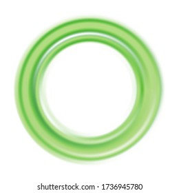 Abstract green swirl circle on white background. Round green swirl frame or banner with place for your content. Eps 10 vector illustration gradient mesh. Abstract vector swirling circle background