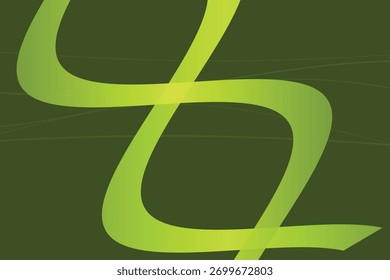 Os redemoinhos e linhas verdes abstratos criam um fundo dinâmico e fluido com uma sensação moderna e orgânica.