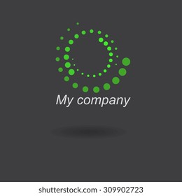 Abstract green swirly illustration. Logo design element