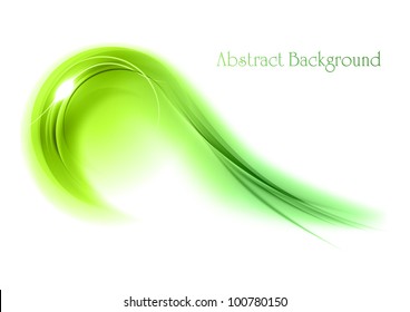 abstract green symbol on the white